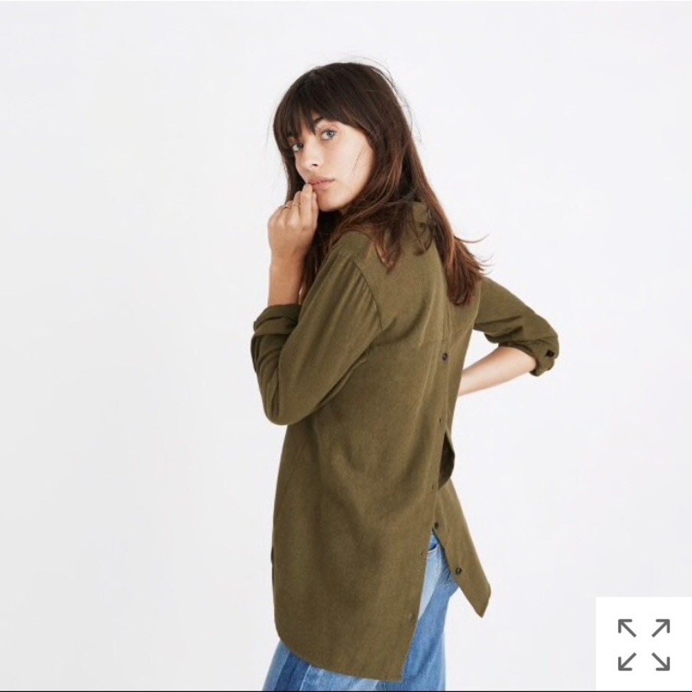 Madewell classic Ex-boyfriend button back flannel